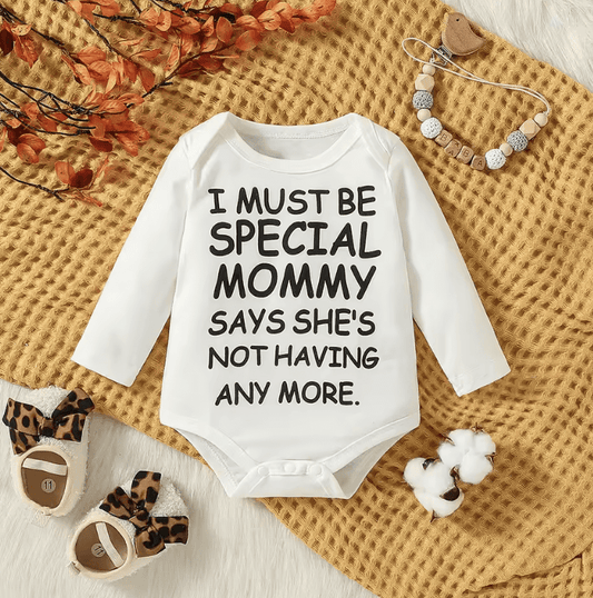 Baby Boy Long Sleeve Jumpsuit – Casual Streetwear Style with Bold Letter Print – All-Season Romper for Newborns & Toddlers