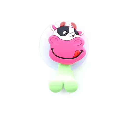 🐾 Cartoon Animal Toothbrush Holder – Wall-Mounted, Antibacterial Storage Rack with Suction Cup! 🦷