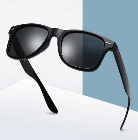 Classic Square Polarized Sunglasses – Retro Black Fashion Shades for Men & Women