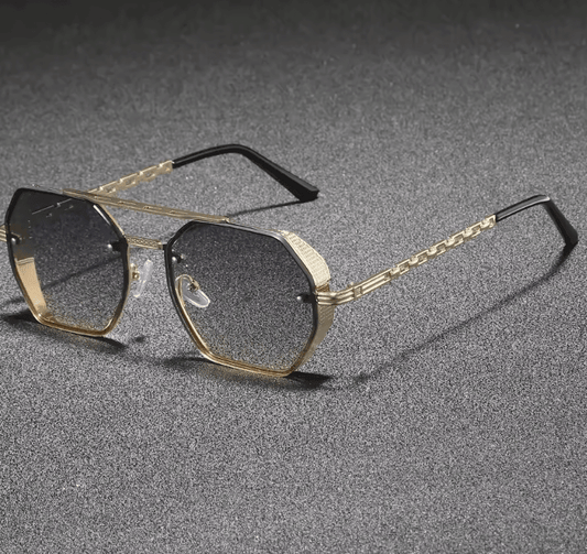 Cool Square Designer Sunglasses – Metal Frame Geometric UV400 Glasses for Men & Women