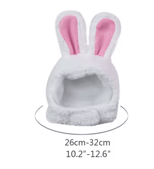 Cute Bear & Rabbit Hooded Pet Hat – Soft Velvet Cosplay Headgear for Cats & Small Dogs – Winter Accessories for New Year, Photos & Daily Cuteness
