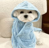 Dog Hooded Bath Towel Robe – Quick-Dry, Super Absorbent Pet Pajamas with Cute Cloak Design – Soft Dog Clothes for Puppies, Small Dogs & Cats Dog Hooded Bath Towel Robe – Quick-Dry, Super Absorbent Pet Pajamas with Cute Cloak Design – Soft Dog Clothes for Puppies, Small Dogs & Cats