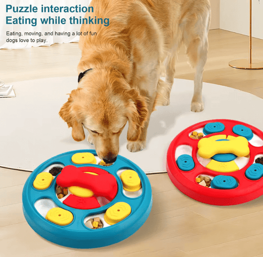 Dog Puzzle Toys Slow Feeder – Interactive Food Dispenser to Increase Puppy IQ | Anti-Choking Licking Plate & Pet Supplies