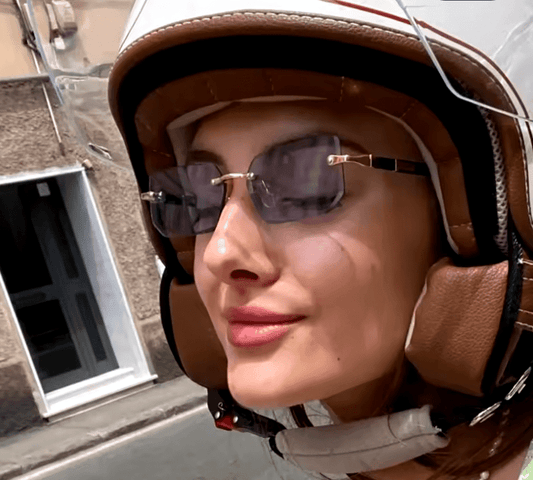 نظارات شمسية أنيقة بدون إطار - نظارات شمسية كلاسيكية بدون إطار مربعة للرجال والنساء