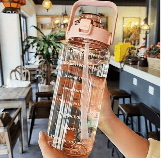 Large-Capacity Portable Water Bottle – Time Marker for Cycling, Running & Travel