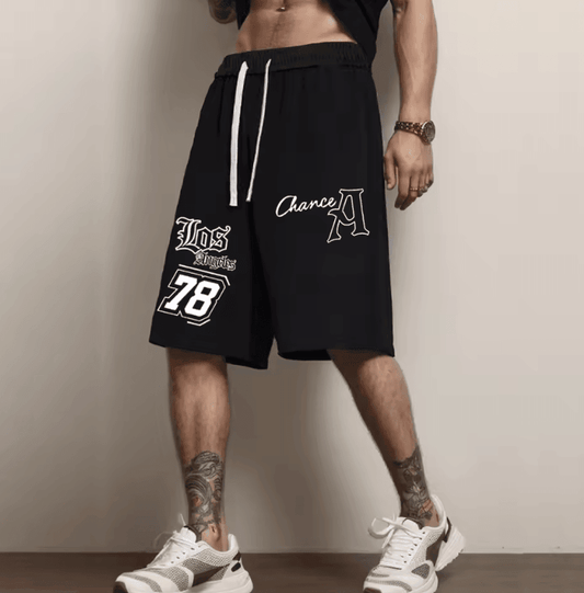 Los Angeles Print Men’s Shorts – Soft, Loose-Fit Summer Jogging & Casual Sweatpants
