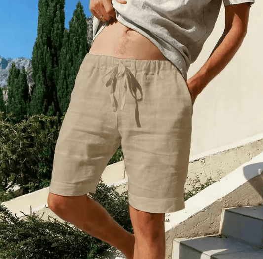 Men’s Cotton Linen Shorts – Breathable, Loose-Fit Beach & Streetwear Pants