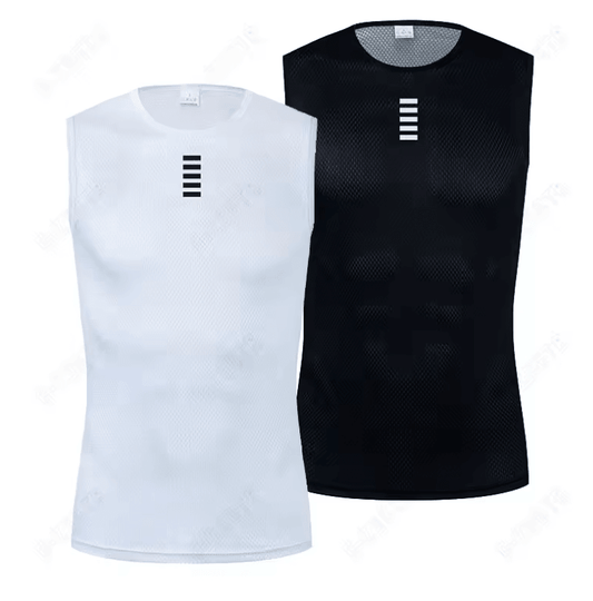 Men’s Cycling Base Layer – Reflective Quick-Dry Jersey Sport Vest & Undershirt