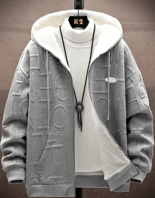 Men’s Trend Casual Streetwear Oversized Y2K Hoodie – Solid Long Sleeve Zipper Sweatshirt with Pockets | Korean Style Jacket