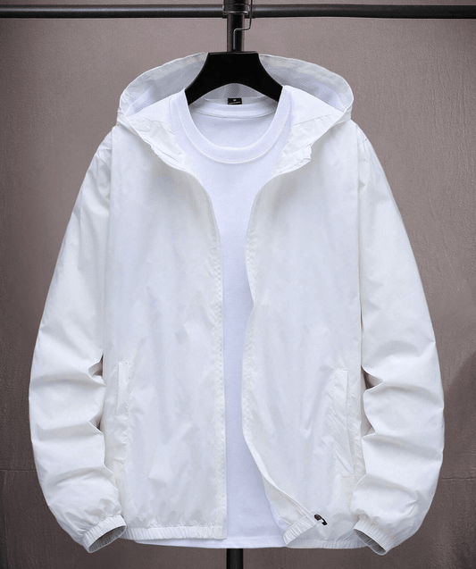 Men’s UV Protection Coat – Long Sleeve Zipper Placket Anti-UV Jacket with Pockets | Ice Silk Hooded Outwear