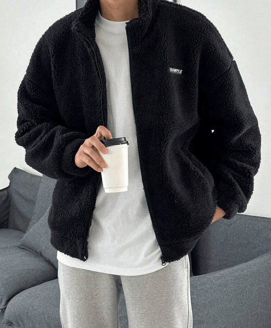 Men’s Warm Cotton Coat 2025 – Loose Fit Sheep Velvet Jacket for Spring & Autumn | Fashionable Casual Outerwear for Men