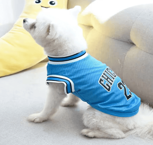 Mesh Breathable Dog Vest – Sports Jersey for Large Dogs & Puppies – Schnauzer, Teddy & Cat Shirts – Perfect Summer Basketball T-Shirt for Pets