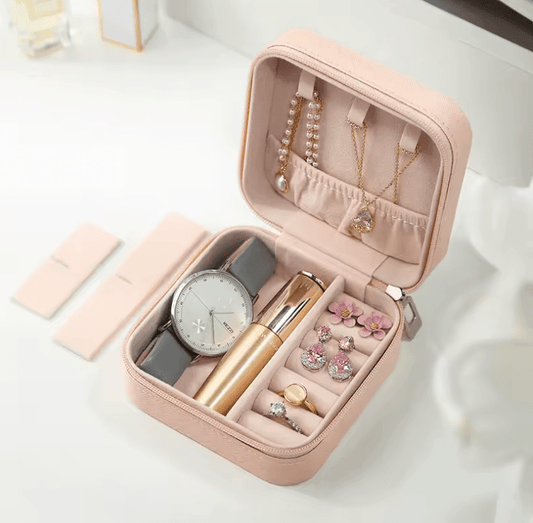 Mini Jewelry Storage Box – Portable Travel Case for Earrings & Rings