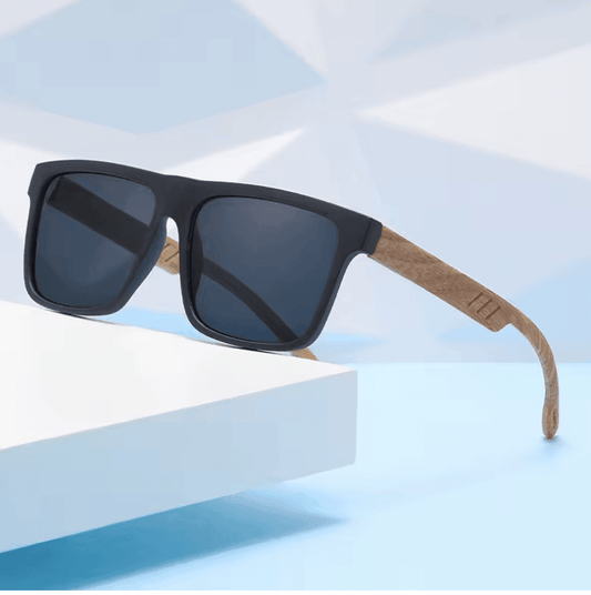 New Classic Square Sunglasses – Retro UV400 Eyewear for Men & Women, Imitation Wood Grain Mirror Glasses