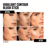 PECOLOVERS 6-Color Shimmer Highlighter Stick – Waterproof, Strong Coverage, Face & Body Illuminator PECOLOVERS 6-Color Shimmer Highlighter Stick – Waterproof, Strong Coverage, Face & Body Illuminator