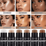 PECOLOVERS 6-Color Shimmer Highlighter Stick – Waterproof, Strong Coverage, Face & Body Illuminator PECOLOVERS 6-Color Shimmer Highlighter Stick – Waterproof, Strong Coverage, Face & Body Illuminator