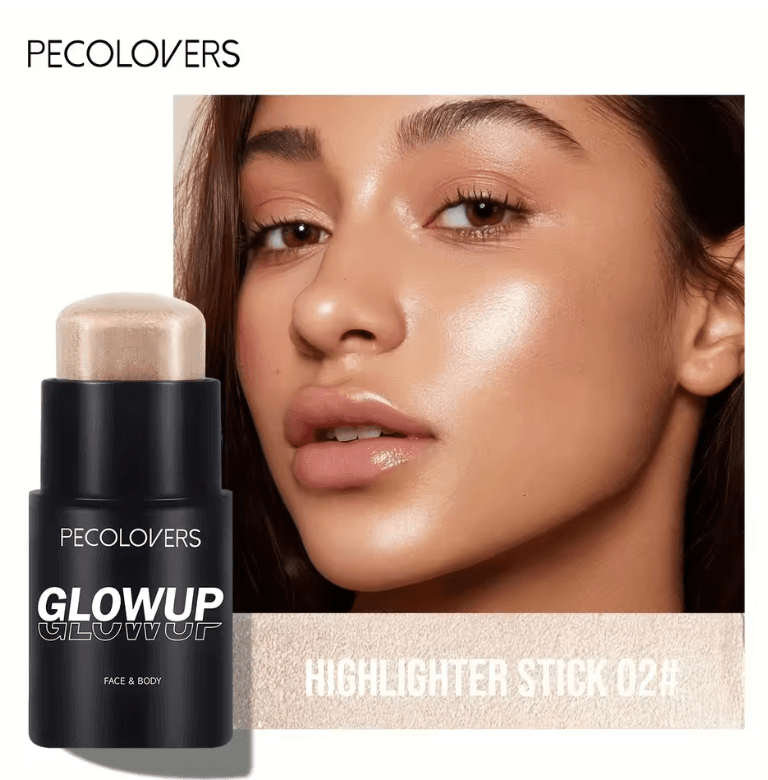 PECOLOVERS 6-Color Shimmer Highlighter Stick – Waterproof, Strong Coverage, Face & Body Illuminator PECOLOVERS 6-Color Shimmer Highlighter Stick – Waterproof, Strong Coverage, Face & Body Illuminator