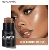 PECOLOVERS 6-Color Shimmer Highlighter Stick – Waterproof, Strong Coverage, Face & Body Illuminator PECOLOVERS 6-Color Shimmer Highlighter Stick – Waterproof, Strong Coverage, Face & Body Illuminator