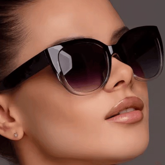 نظارات شمسية ريترو بتصميم عين القطة للنساء - عدسات متدرجة الألوان، نظارات عصرية للجنسين