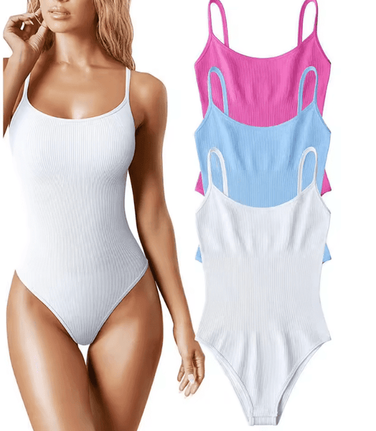 Sexy Sleeveless Slip Bodysuit – Backless Slim Fit Solid Color Playsuit