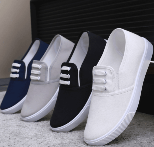 Slip-On Canvas Shoes for Women – Casual Flat Sneakers for Everyday Comfort