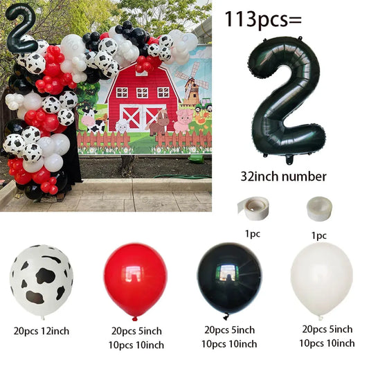 Cowboy Cowgirl Theme Cow Balloon Garland Arch Kit
