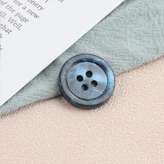 20pc 20mm Imitation Shell Resin Wide Buttons