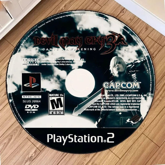 Retro Anime Game Disc Round Rug - Non-Slip Carpet