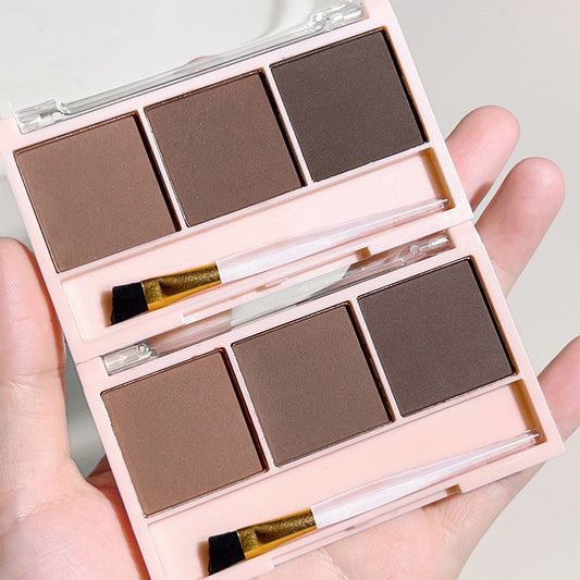 3-Color Brow Powder Set with Brush