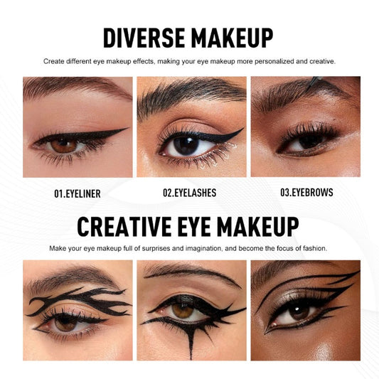 5PCS Smooth Liquid Eyeliner Pen Set - Waterproof & Long-lasting