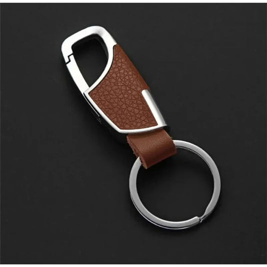 Trendy Leather Keychain - Unisex Metal Waist Key Ring