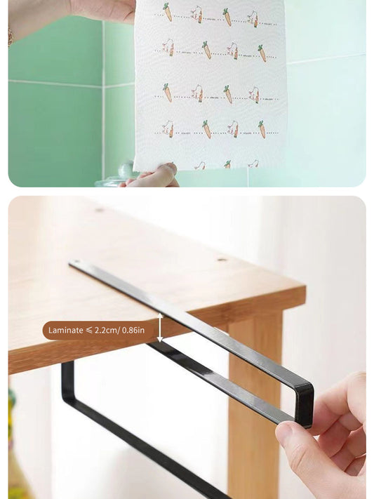 Wall-Mounted Paper Roll and Towel Holder