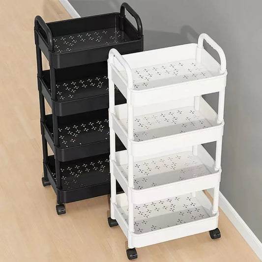 Mobile Multi-functional Kitchen Storage Shelf Trolley