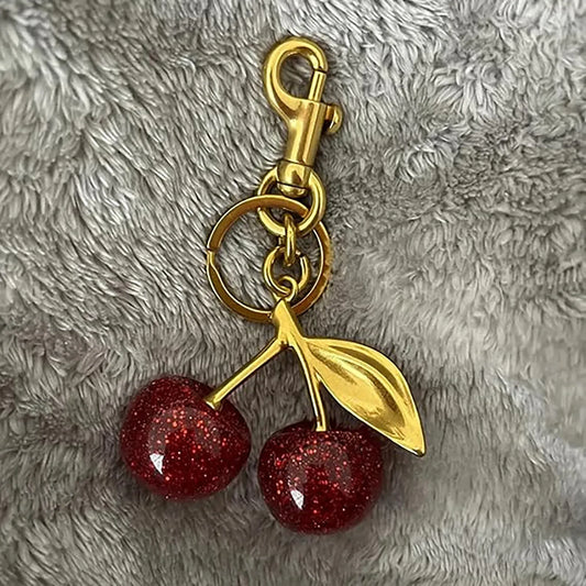 Red Cherry Keychain Pendant for Bag Accessories