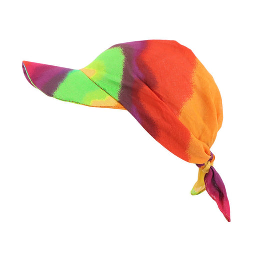 Womens Sun Hat with Printed Headband and Wide Brim