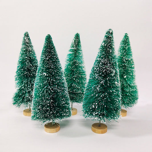 Mini Christmas Tree Ornament Set - 5/8pcs Decorative Cedar Pine
