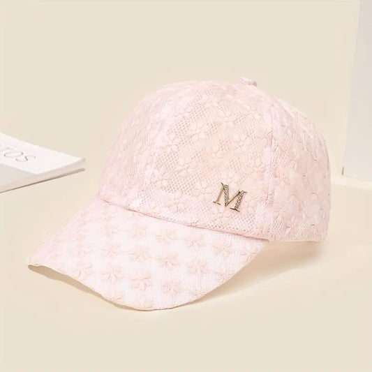 Stylish Lace Baseball Cap - Breathable Snapback Hat for Adults