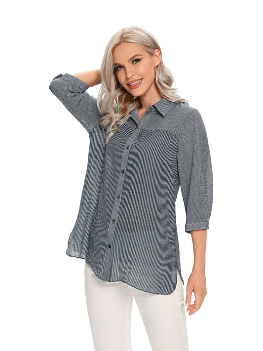 Women's Woven Casual Shirt for Spring and Summer