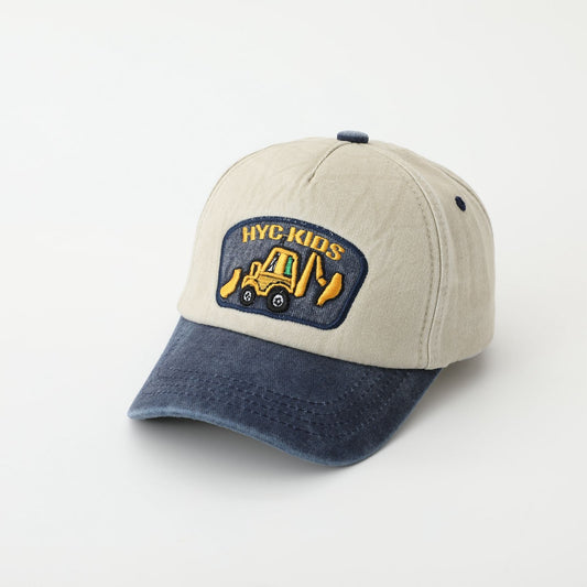 Excavator Embroidered Baseball Cap for Boys