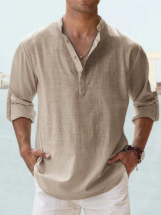 Lightweight Cotton Linen Casual Shirts for Men