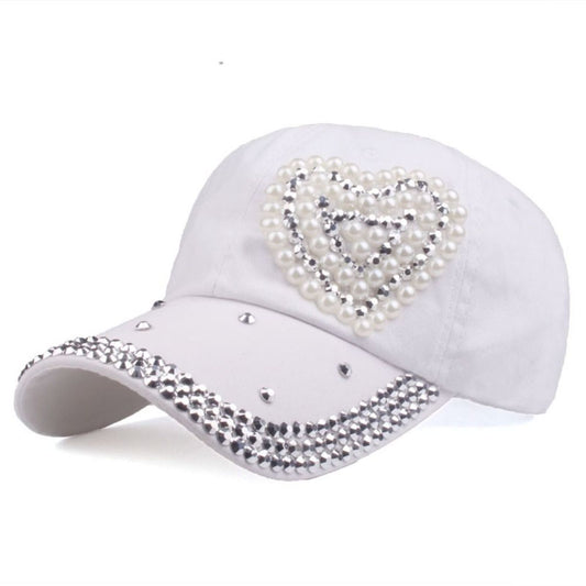 Fashionable Adjustable Baseball Caps with Rhinestones