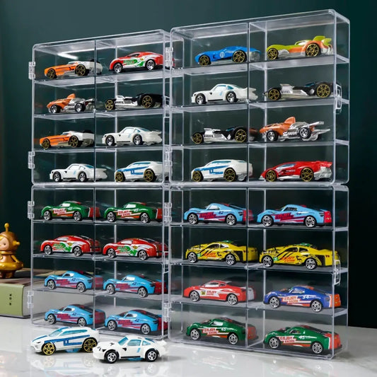 Acrylic Car Display Box 1:64 for Hot Wheels - 8 Grid Rack