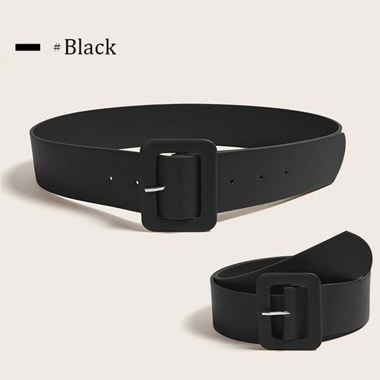 Women's PU Leather Wide Belt - Simple and Stylish