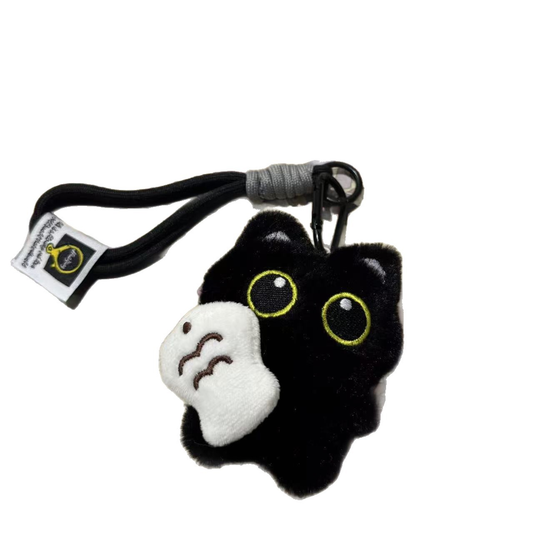 Funny Plush Black Cat Doll Keychain Pendant