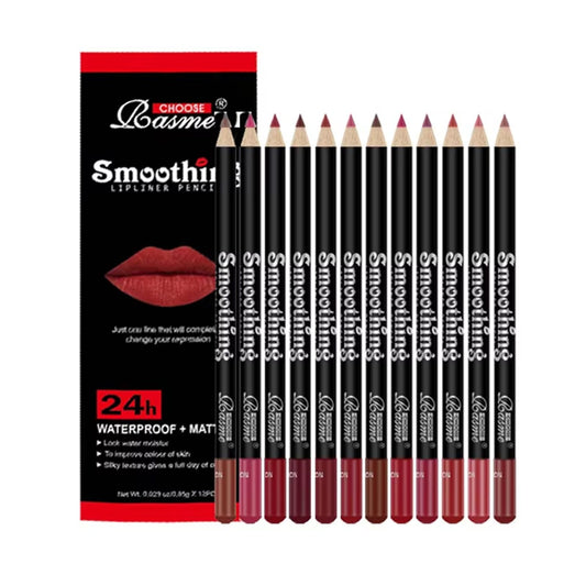 12-Piece Professional Lip Liner Pencil Set