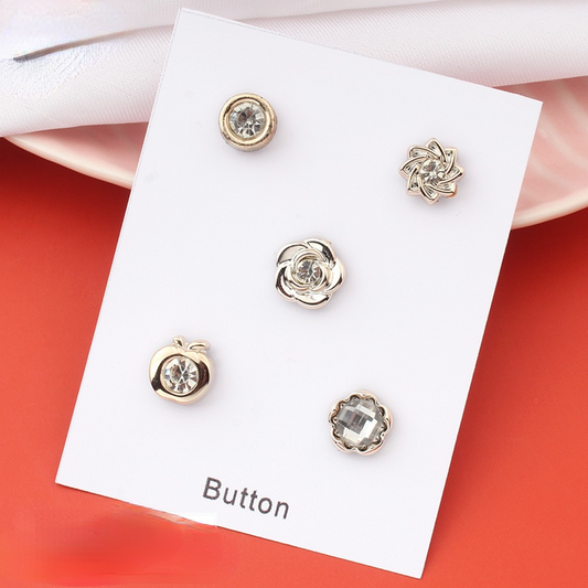 Safe Metal Pearl Magnet Hijab Pins Set for Women