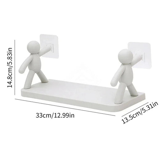 Self-Adhesive Plastic Storage Rack - Multi-Use Organizer