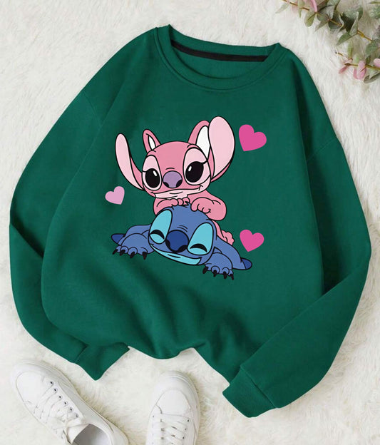 Kawaii Cartoon Fleece Pullover Hoodie for Women & Girls
