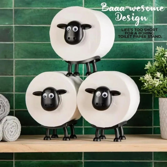 Cute Sheep Toilet Paper Holder with Non-Slip Base