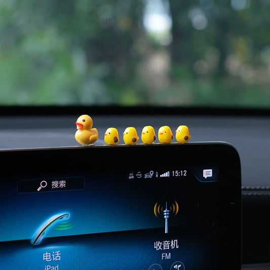 5Pcs Cute Mini Ducks Car Ornaments for Interior Decoration